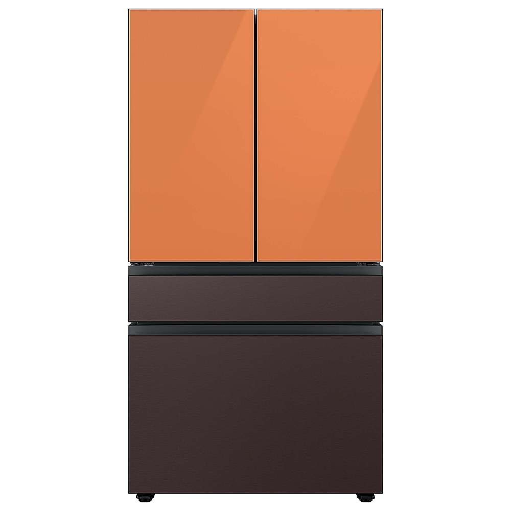 Alt View 19. Samsung - Bespoke 4-Door French Door Refrigerator Panel - Middle Panel - Tuscan Steel.