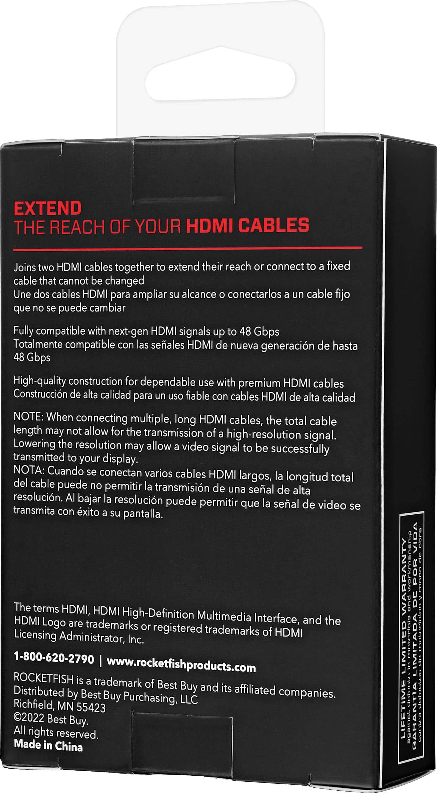 Alt View 14. Rocketfish™ - 8K HDMI Coupler - Black.