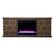 Front. SEI Furniture - Yardlynn Fireplace Entertainment Center for Most Flat-Panel TVs Up to 58" - Brown and gold finish.