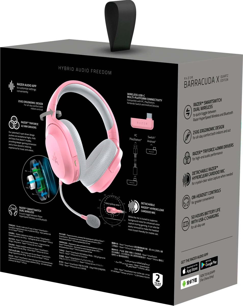 Razer Barracuda X 2022 Edition Wireless Gaming Headset for PC, PS5, PS4,  Switch, and Mobile Quartz RZ04-04430300-R3U1 - Best Buy