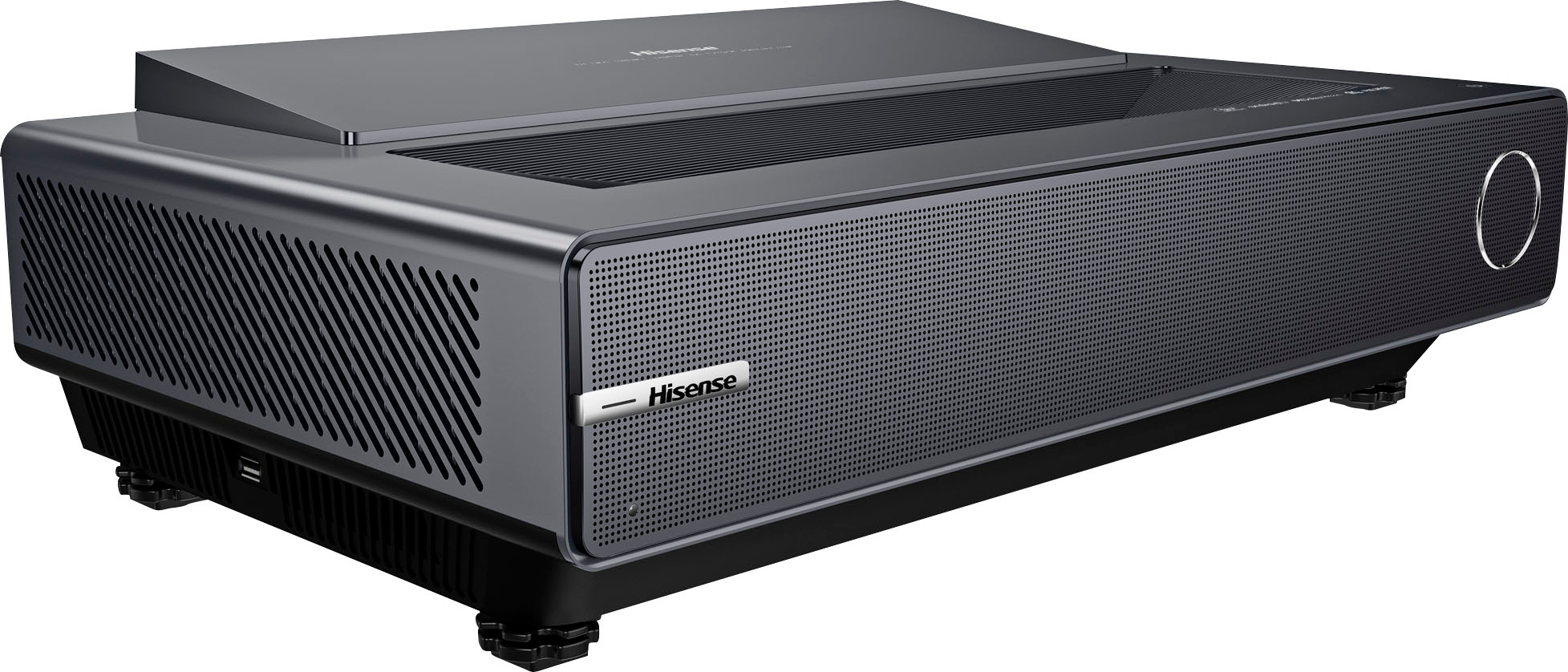 Best Buy: Projector, 2200 TV, 4K Atmos, Lumens Triple-Laser Home Hisense PX1-PRO UHD, Throw Dolby Android Gray Ultra PX1-PRO Short Theater HDR