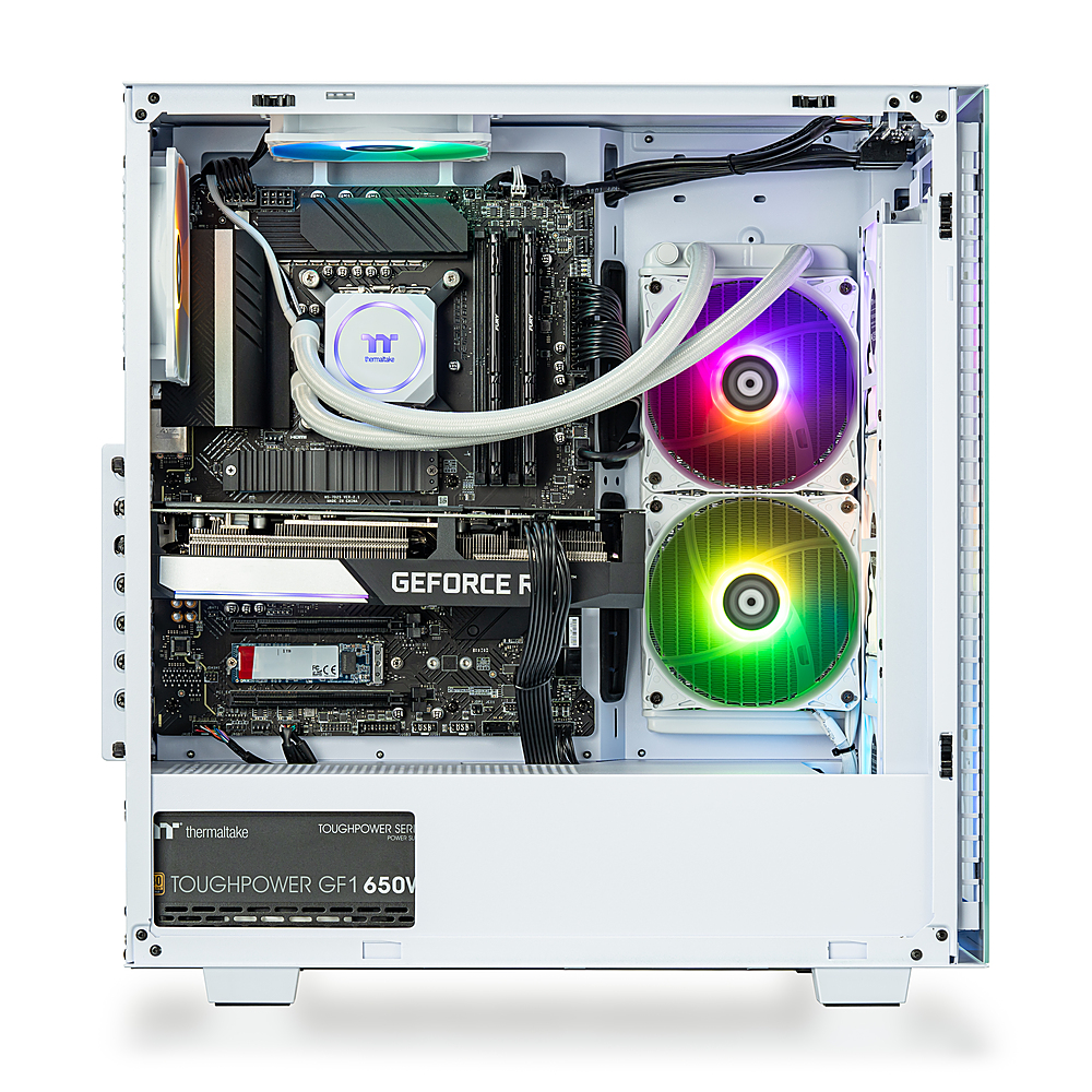 Left View: Thermaltake - Avalanche i360T Gaming Desktop - Intel Core i5-12600KF - 32GB Memory - NVIDIA GeForce RTX 3060 Ti - 1TB NVMe M.2