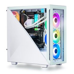Thermaltake - Avalanche 360T Gaming Desktop - Ryzen 5 5600X - 16GB RGB Memory - NVIDIA GeForce RTX 3060 Ti - 1TB NVMe M.2 - White - Front_Zoom