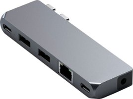 Satechi - 4-Port USB-C Pro Hub Mini Adapter - Space Gray - Front_Zoom