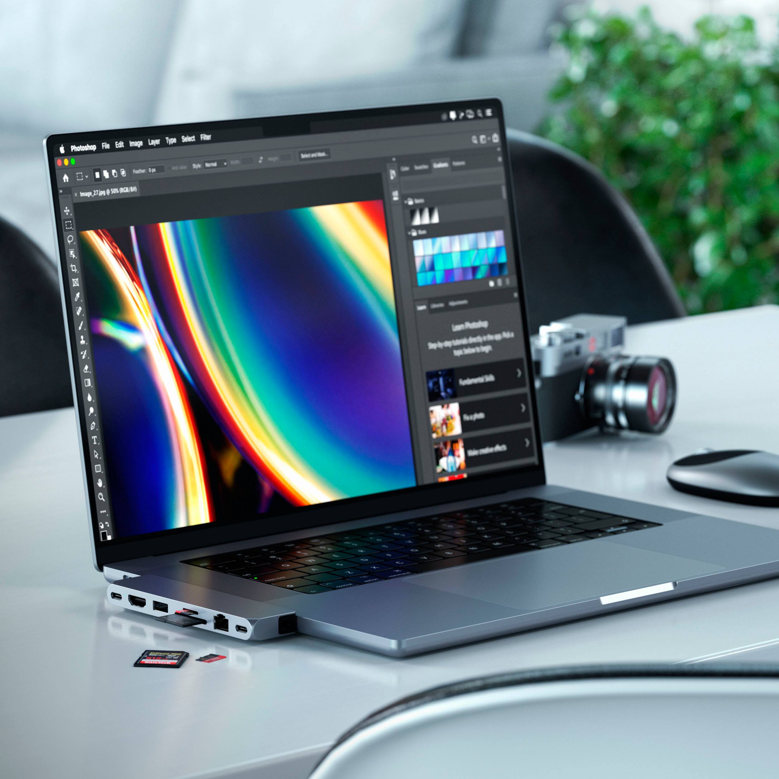 Alt View 15. Satechi - USB-C Pro Hub Max Adapter - Space Gray.