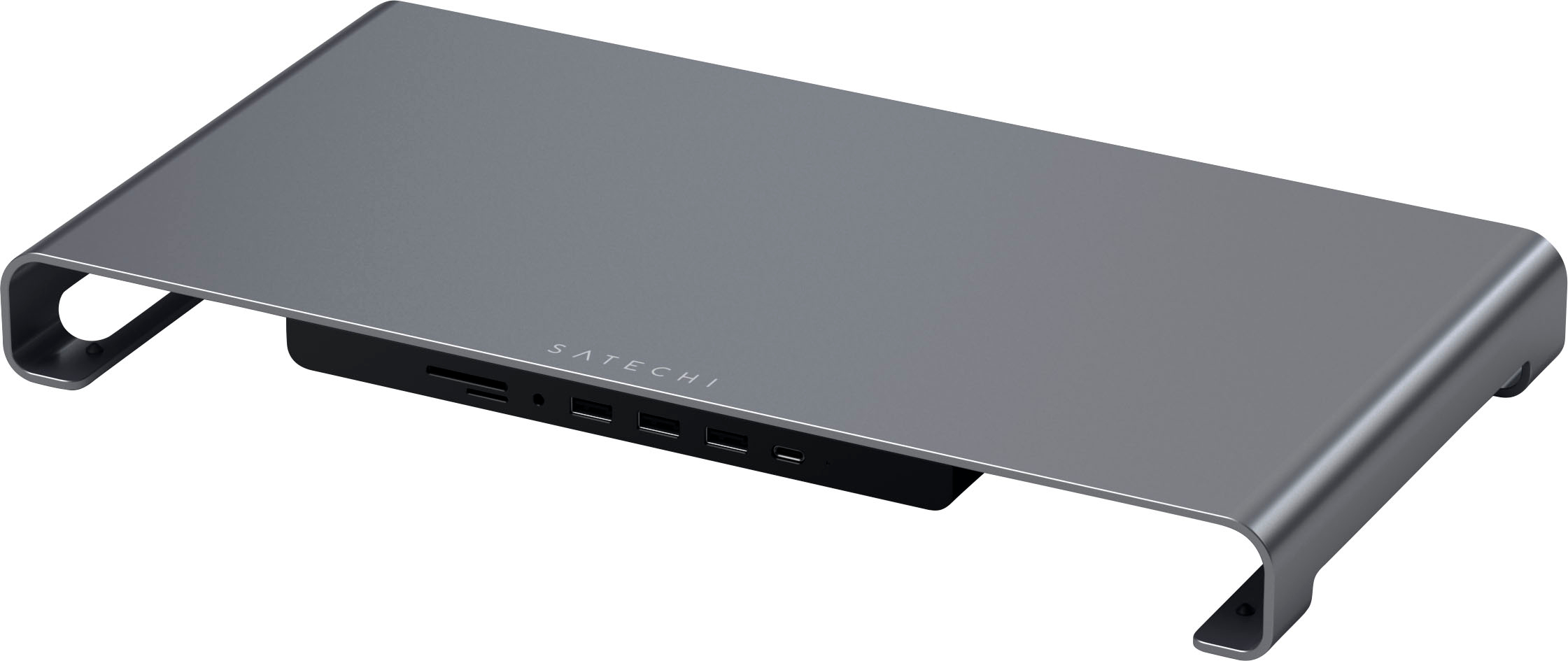 Satechi USB-C Monitor Stand Hub XL Gray ST-UCSHXLM - Best Buy