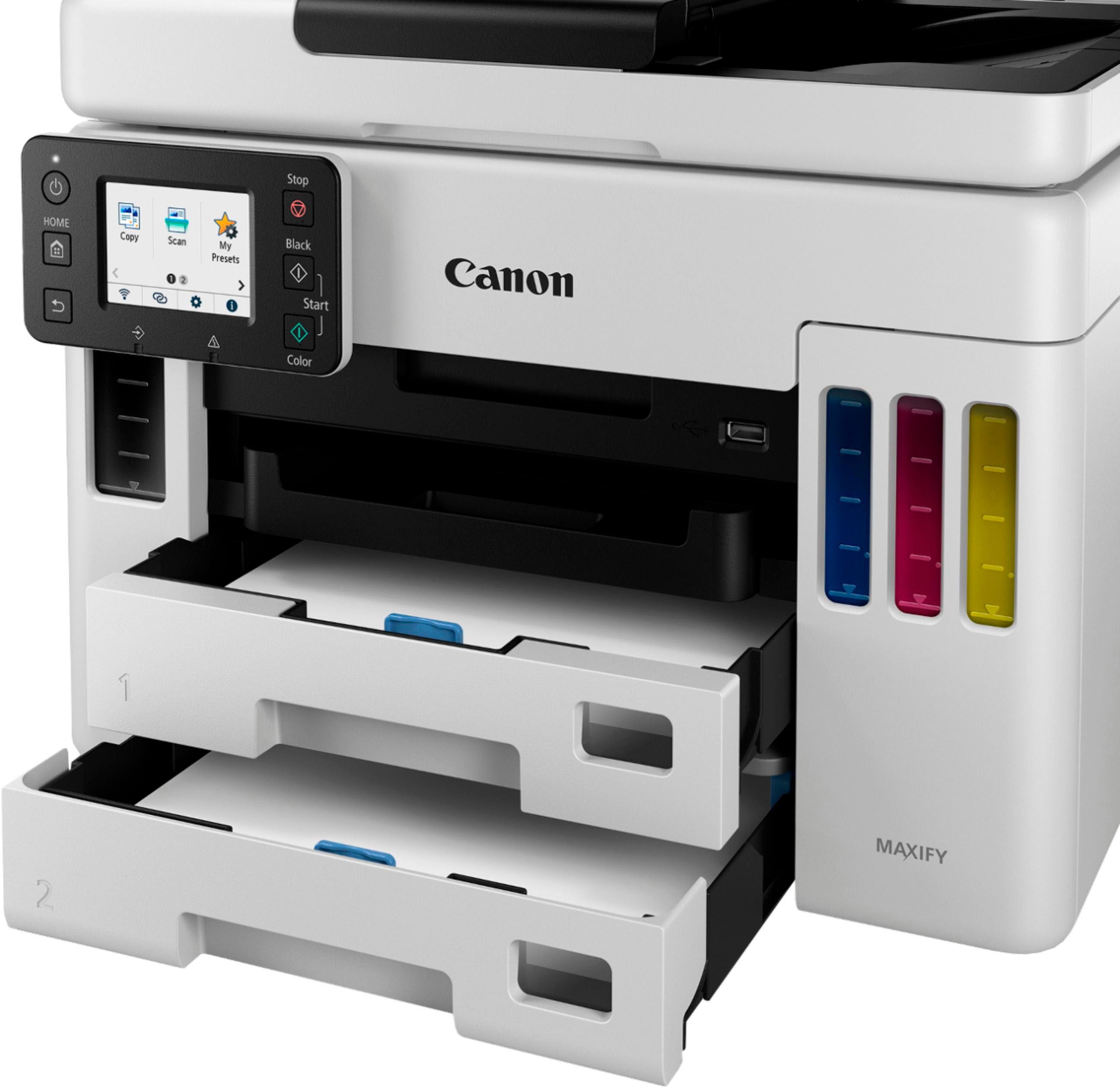 folder Forespørgsel utålmodig Canon MAXIFY MegaTank GX7021 Wireless All-In-One Inkjet Printer with Fax  White 4471C037 - Best Buy