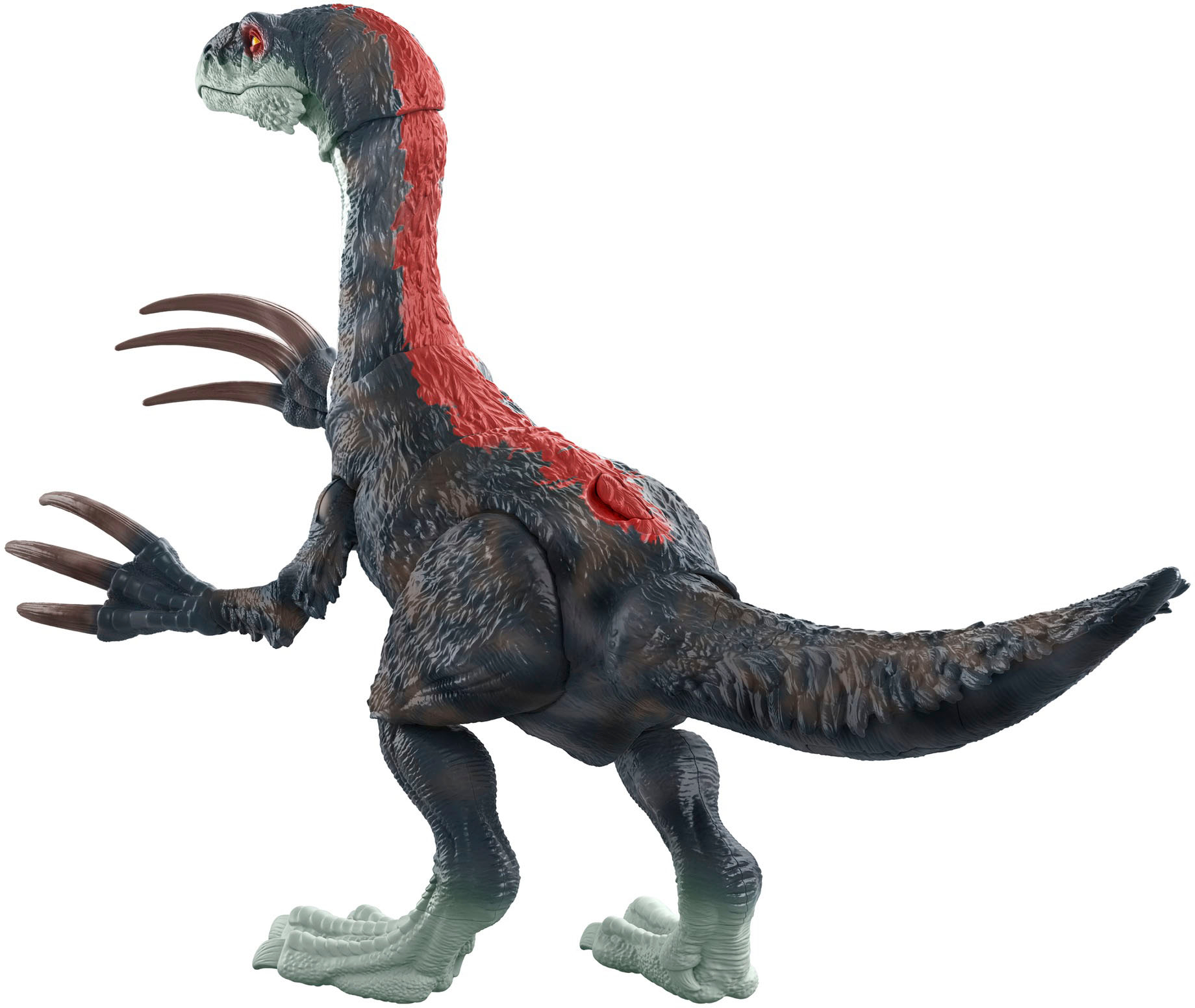 Left View: Jurassic World Camp Cretaceous Epic Roarin��� Tyrannosaurus Rex Large Action Figure, Primal Attack Feature, Sound, Realistic Shaking, Movable Joints; Ages 4 Years & Up