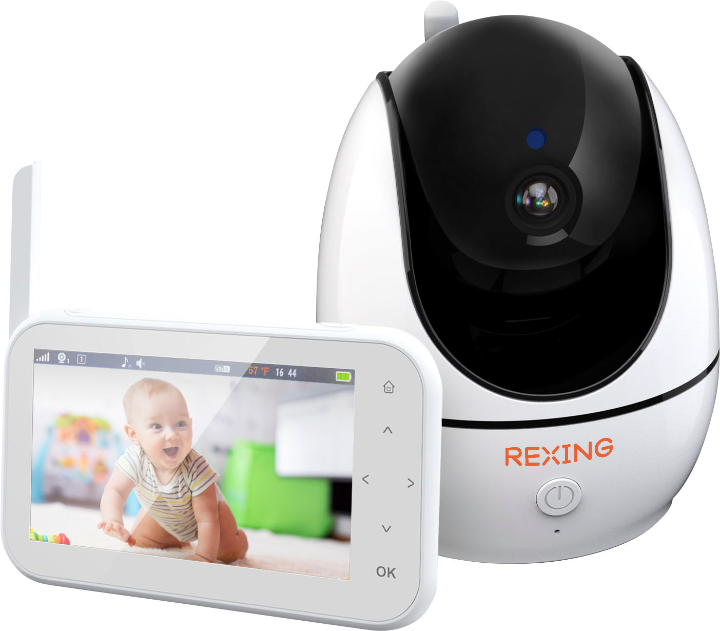 hver for sig mest Statistisk Rexing 4.5" Video Baby Monitor w/ Night Vision and Two-way Talking White  BBYBM1 - Best Buy