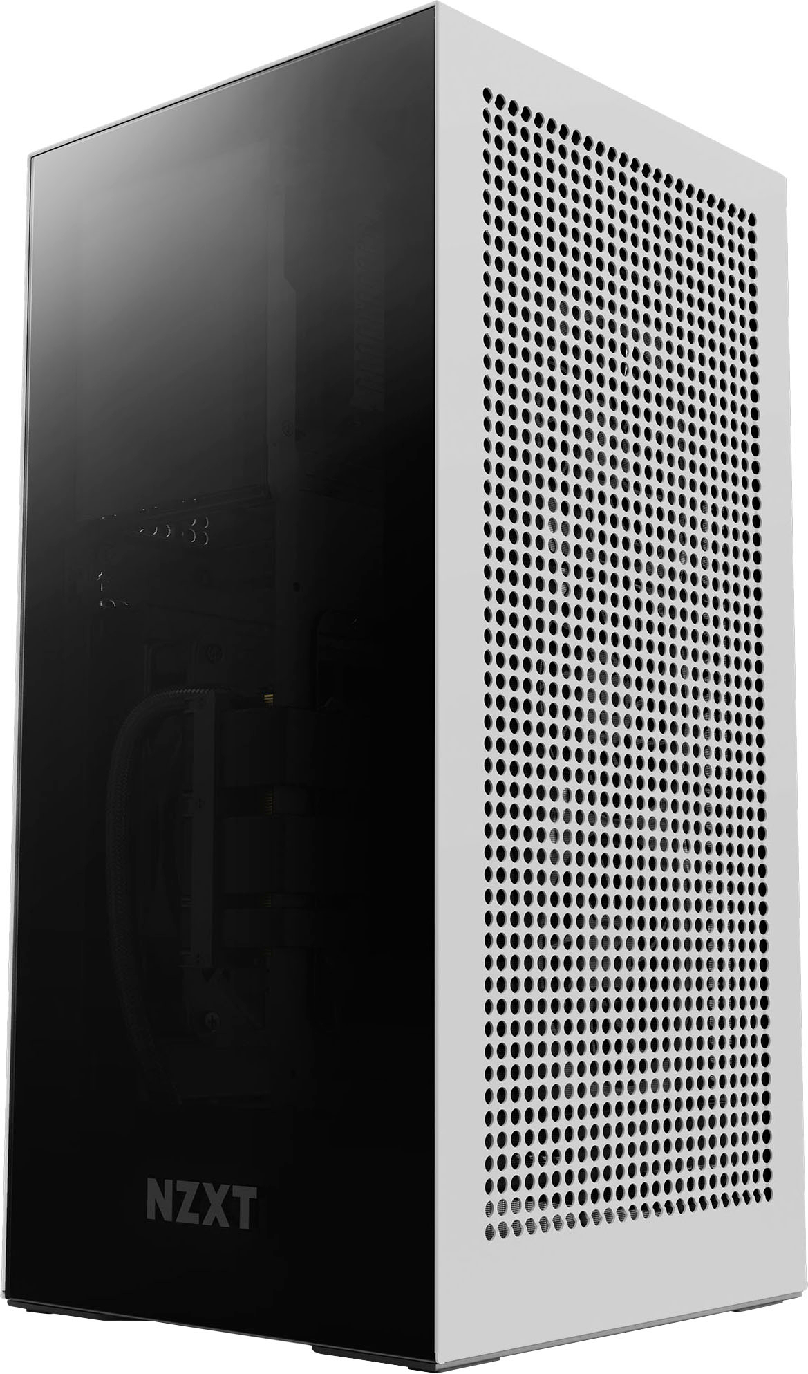 lærred Karakter Glamour NZXT H1 SFF Mini ITX Mini Tower Case with PSU, AIO, Fan Controller and PCIE  Extender White CS-H11BW-US - Best Buy