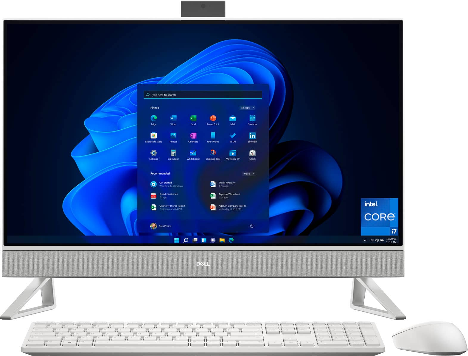 27” All-in-One Computers, Intel i7 Quad-Core Desktop Computer with Camera,  16G Ram 512G SSD IPS HD Display, WiFi Bluetooth for Home Entertainment