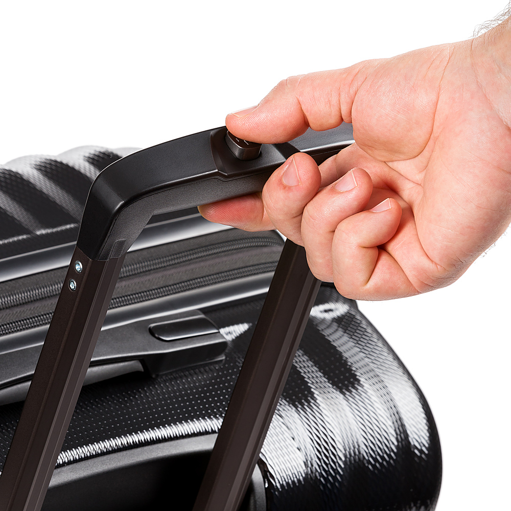 Left. SwissGear - Energie 28" Expandable Spinner Suitcase - Black.