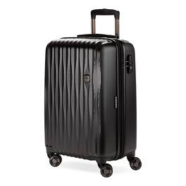 SwissGear - Energie 20" Carry On Spinner Suitcase with USB - Black