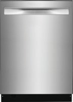 Frigidaire - Gallery 24" Top Control Built-In Dishwasher with Stainless Steel Tub, 49 dba - Stainless Steel - Front_Zoom