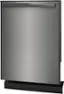 Angle. Frigidaire - Gallery 24" Built-In Dishwasher, 52dba - Black Stainless Steel.