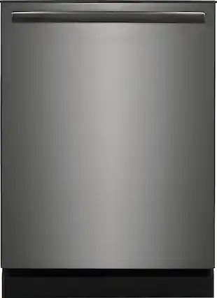 Front. Frigidaire - Gallery 24" Built-In Dishwasher, 52dba - Black Stainless Steel.