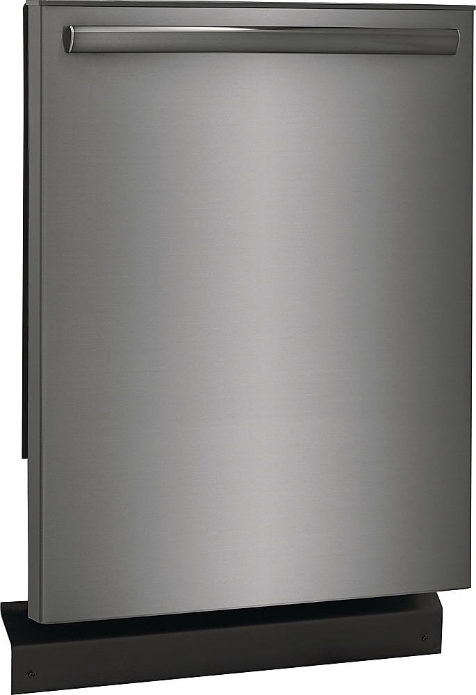 Left View: Frigidaire - Gallery 24" Built-In Dishwasher, 52dba - Black Stainless Steel