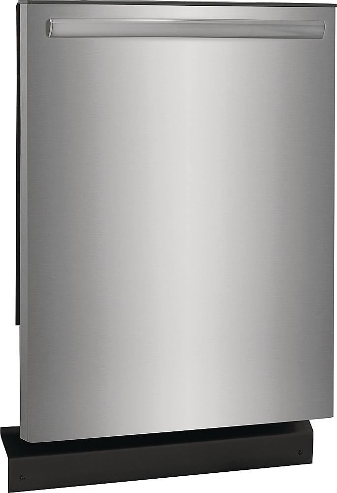 Left View: Samsung - 18" Compact Top Control Built-in Dishwasher with Stainless Steel Tub, 46 dBA - Stainless Steel