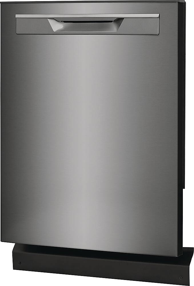 Angle. Frigidaire - Gallery 24" Built-In Dishwasher, 49dba - Black Stainless Steel.