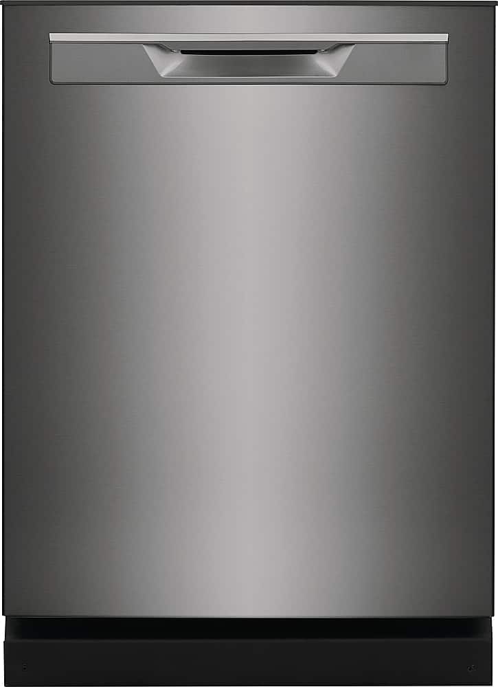 Front. Frigidaire - Gallery 24" Built-In Dishwasher, 49dba - Black Stainless Steel.