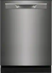 Frigidaire - Gallery 24" Built-In Dishwasher with Dual OrbitClean Wash System, 49dba - Black Stainless Steel - Front_Zoom