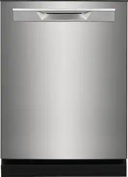Frigidaire - Gallery 24" Built-In Dishwasher with Dual OrbitClean Wash System, 49dba - Stainless Steel