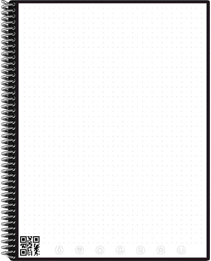 Alt View 12. Rocketbook - Core Smart Reusable Notebook Dot-Grid 8.5" x 11" - Infinity Black.