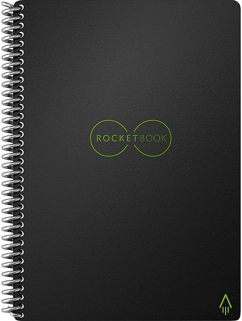  Rocketbook Smart Reusable Notebook - Dotted Grid Eco-Friendly  Notebook with 1 Pilot Frixion Pen & 1 Microfiber Cloth Included - Infinity  Black Cover, Mini Size (3.5 x 5.5) : Office Products