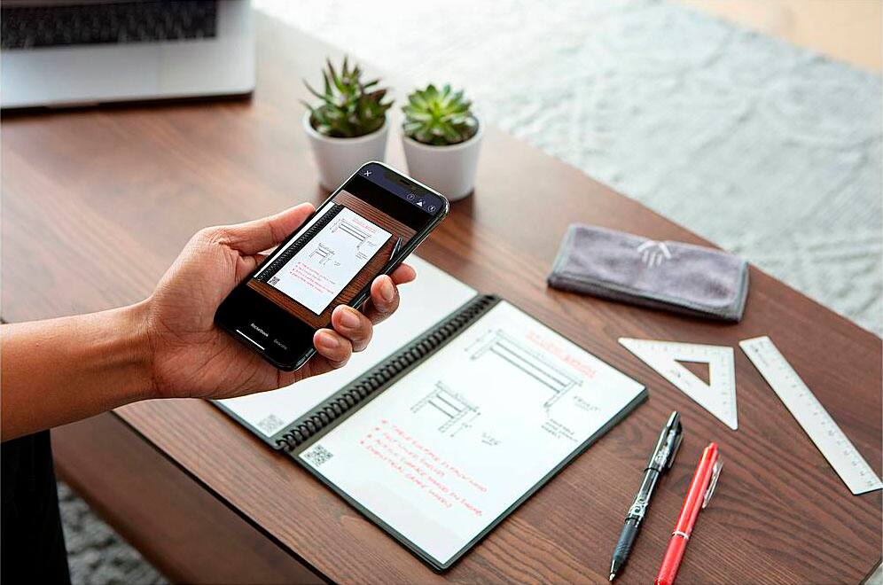 Alt View 14. Rocketbook - Core Smart Reusable Notebook Dot-Grid 6" x 8.8" - Infinity Black.