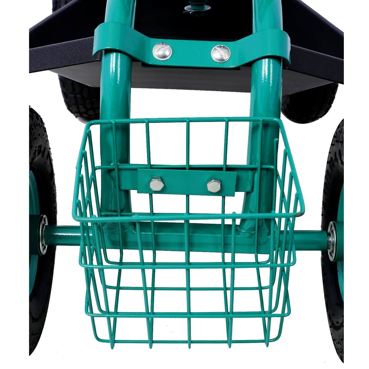 Alt View 4. Loheer - Loheer Rolling Garden Scooter with 360 Swivel Seat, Green.