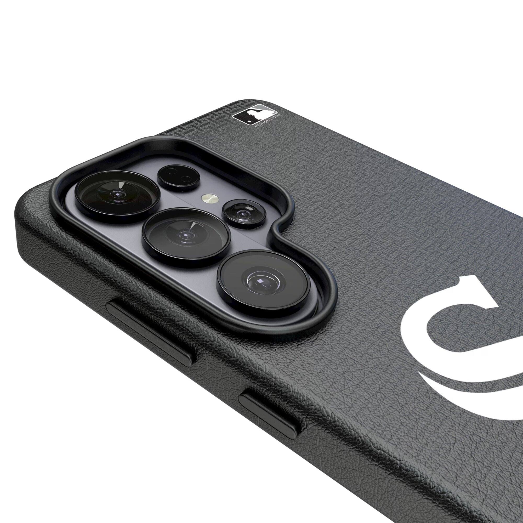 Alt View 2. Keyscaper - Chicago White Sox Linen Galaxy Magnetic Bump Case - S25 Ultra - Black.