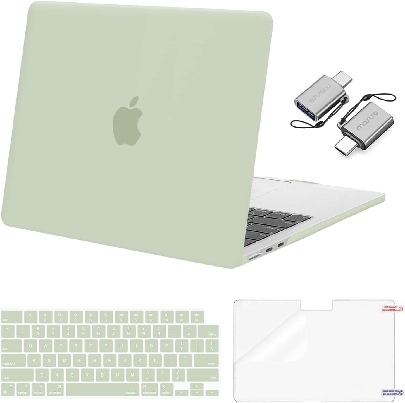 mosiso - Case for MacBook Air 13 inch M5 M4 M3 M2 A3449 A3240 A3113 A2681 (2022-2026) - Sage Green