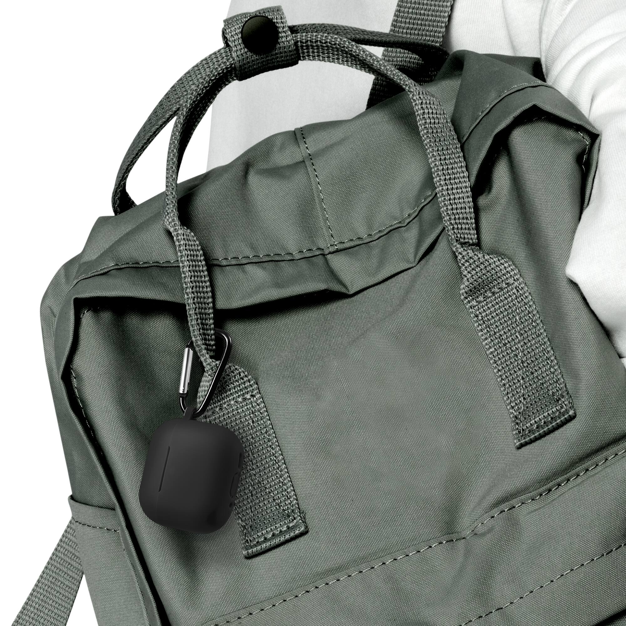 Alt View 4. Vena - Case for Apple AirPods 4 Case Silicone Cover For AirPods Gen 4 Case 4th Generation, Supports Wireless Charging, Black - Black.