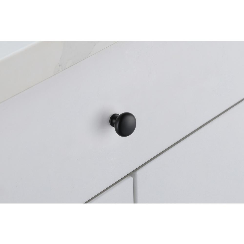 Alt View 1. Elegant Decor - Cadon 1.2" Diameter Matte Black Mushroom Knob Multipack (Set of 10) - Matte Black.