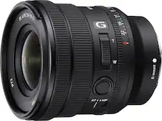 Front. Sony - Alpha FE PZ 16-35mm F4 G full-frame constant-aperture wide-angle power zoom G Lens - Black.