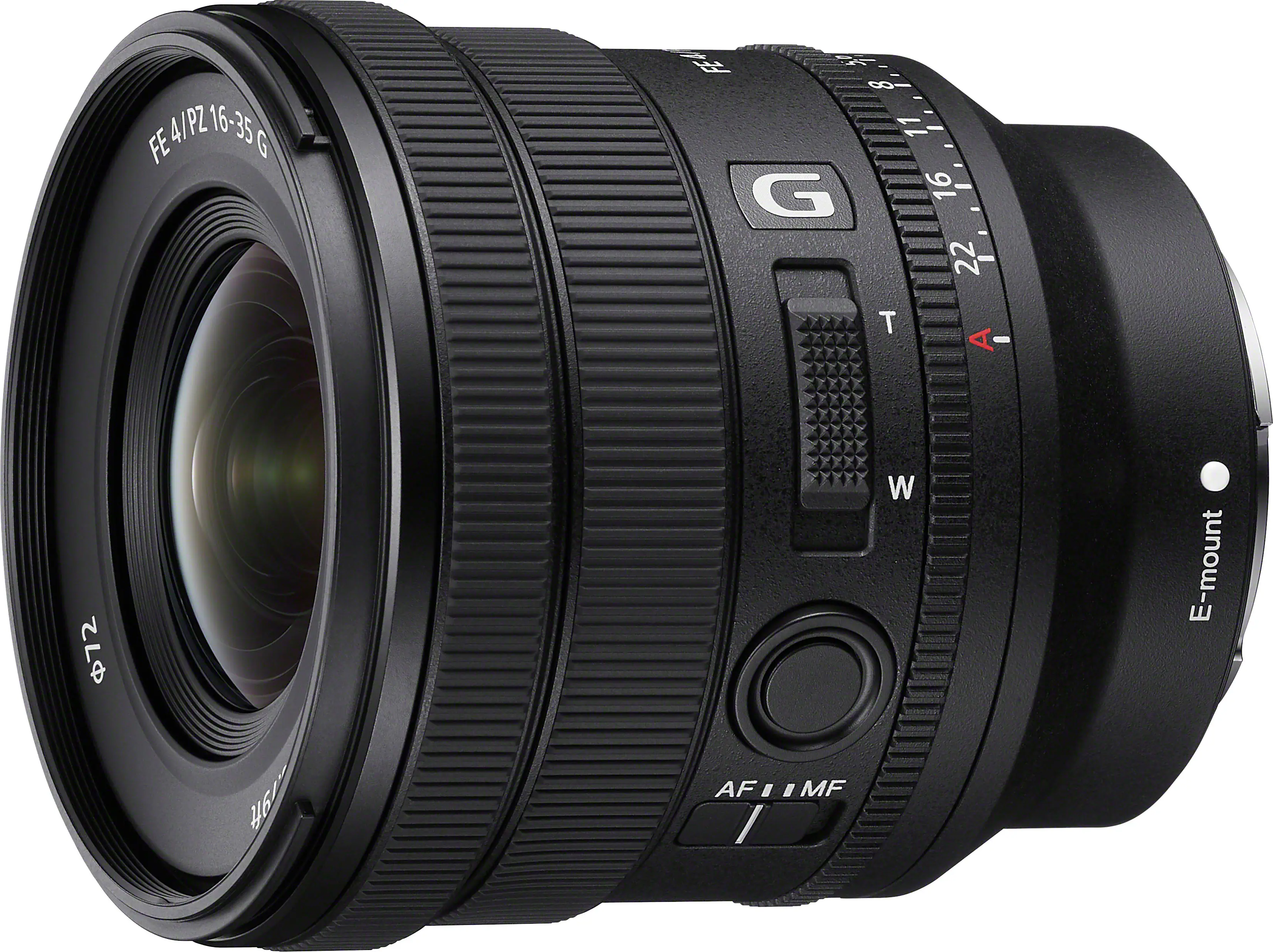 Front. Sony - Alpha FE PZ 16-35mm F4 G full-frame constant-aperture wide-angle power zoom G Lens - Black.