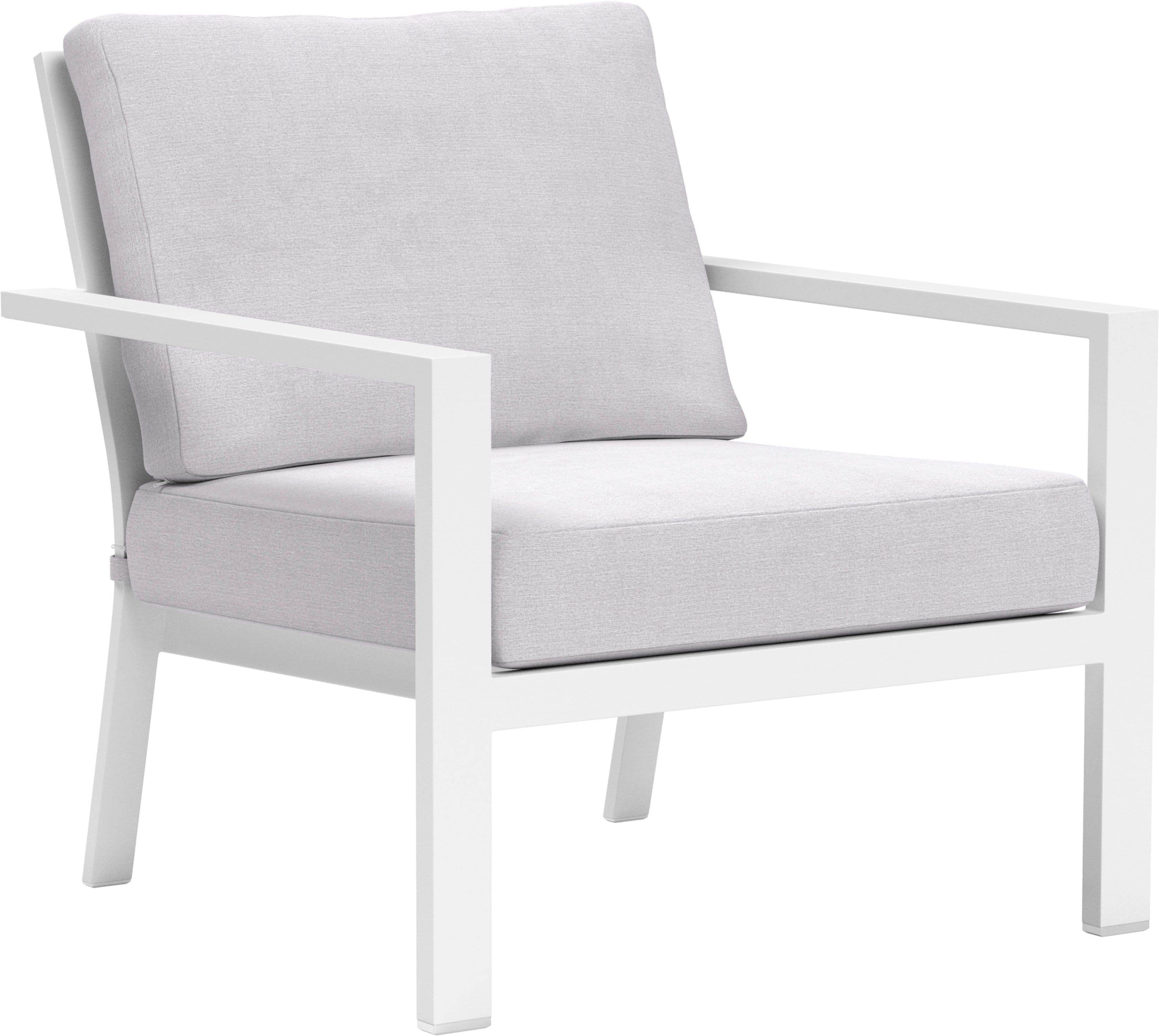 Angle View: Yardbird® - Luna Fixed Arm Chair - Silver