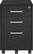 Front. Insignia™ - 3-Drawer File Cabinet - Black.