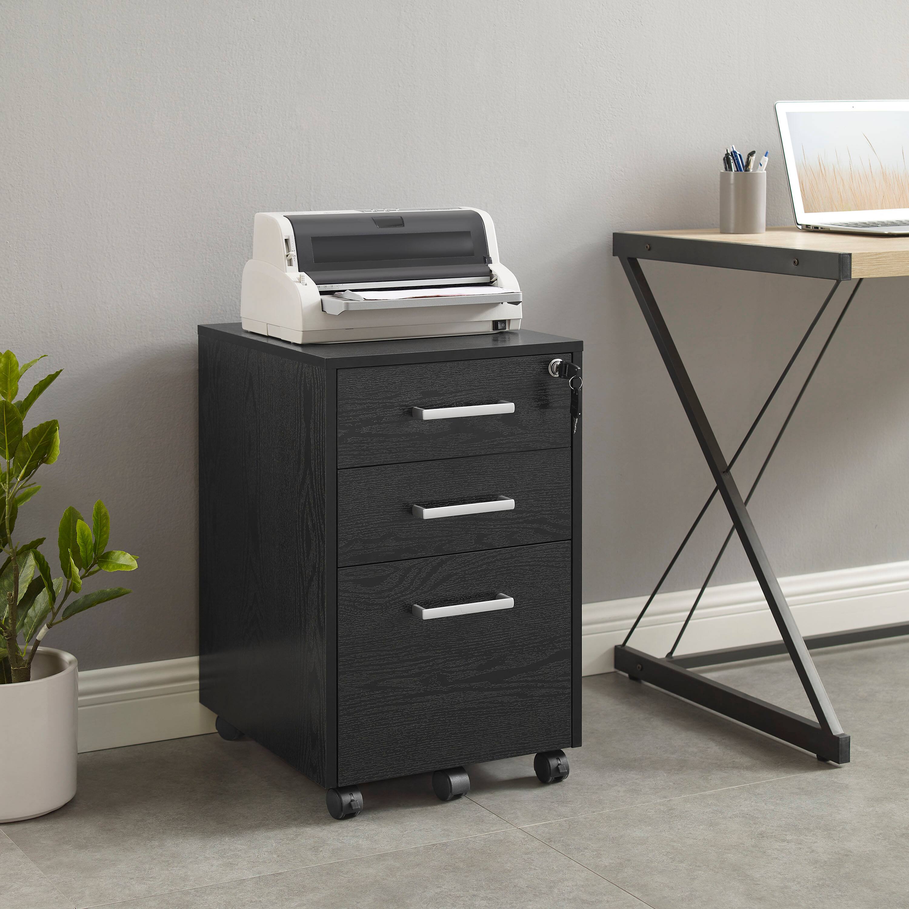 Alt View 15. Insignia™ - 3-Drawer File Cabinet - Black.