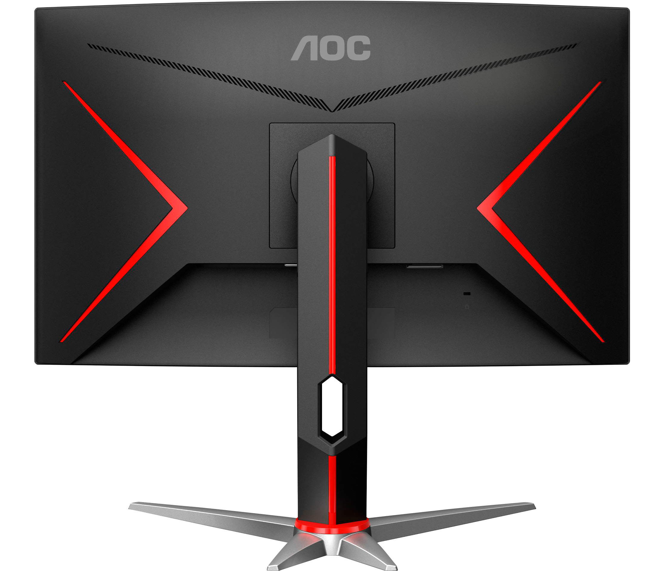 Back View: AOC - G2 Series C27G2Z 27" LCD Curved FHD FreeSync Monitor - Black/Red