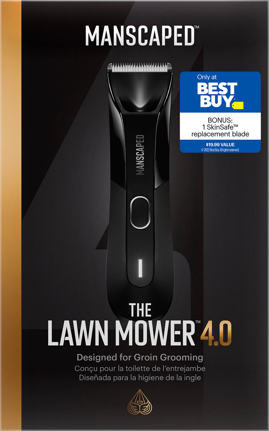 Angle View: Manscaped - Lawn Mower 4.0 Rechargeable Hair Trimmer - Black