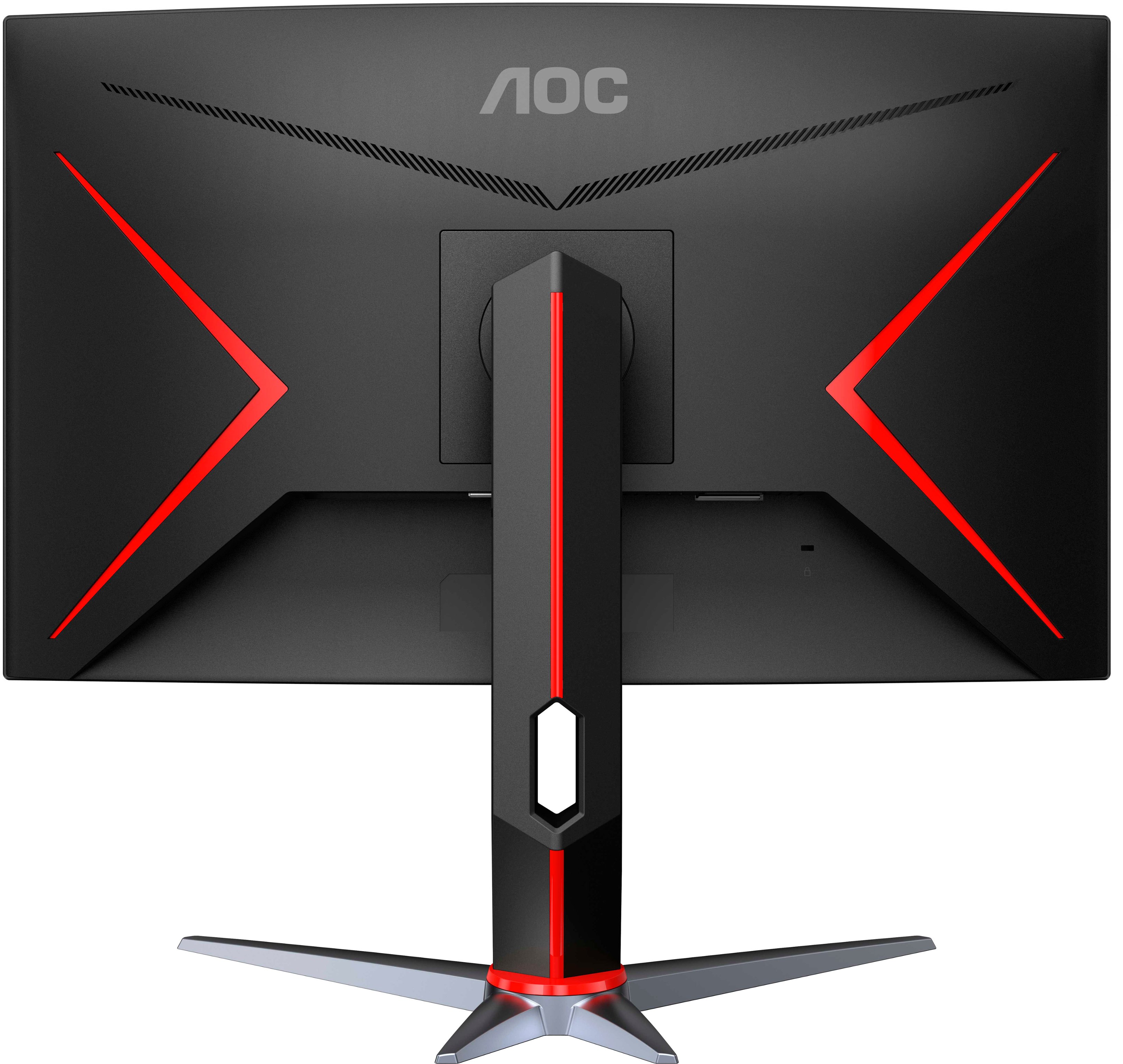 Back View: AOC - G2 Series C32G2 32" LCD Curved FHD FreeSync Gaming Monitor - Black/Red