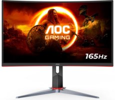 AOC - G2 Series CQ32G2S 32" LCD Curved QHD FreeSync Gaming Monitor - Black/Red - Front_Zoom