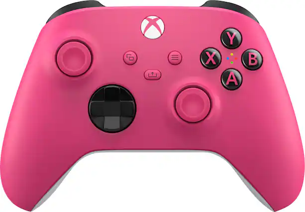 Front. Microsoft - Xbox Wireless Controller for Xbox Series X, Xbox Series S, Xbox One, Windows Devices - Deep Pink.