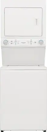 Front. Frigidaire - 3.9 Cu. Ft Washer and 5.5 Cu. Ft. Electric Dryer Laundry Center with Long Vent - White.