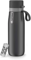 Philips - Water GoZero Everyday Insulated Stainless Steel Water Bottle with Filter, 18.6oz - Grey - Angle_Zoom