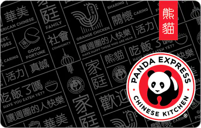 Front. Panda Express - $15 Gift Card.