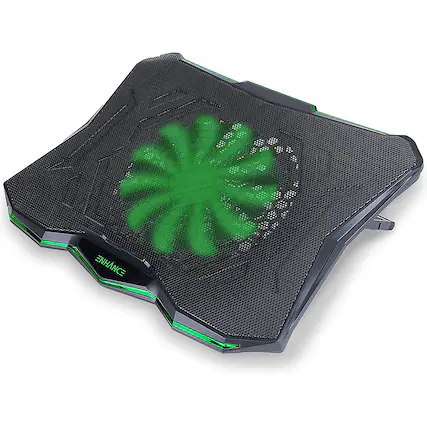 Front. ENHANCE - Cryogen 5 Gaming Laptop Cooling Pad - Adjustable Height - Green.