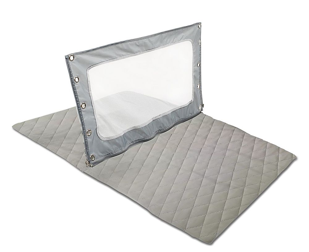 Angle View: Romp & Roost - LUXE Nest Waterproof Fitted Sheet with Divider for Twin Babies