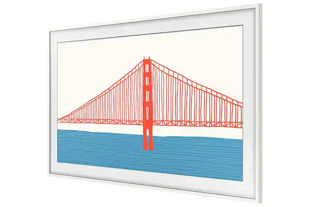 Front. Samsung - 85" The Frame Customizable Bezel - Modern White.